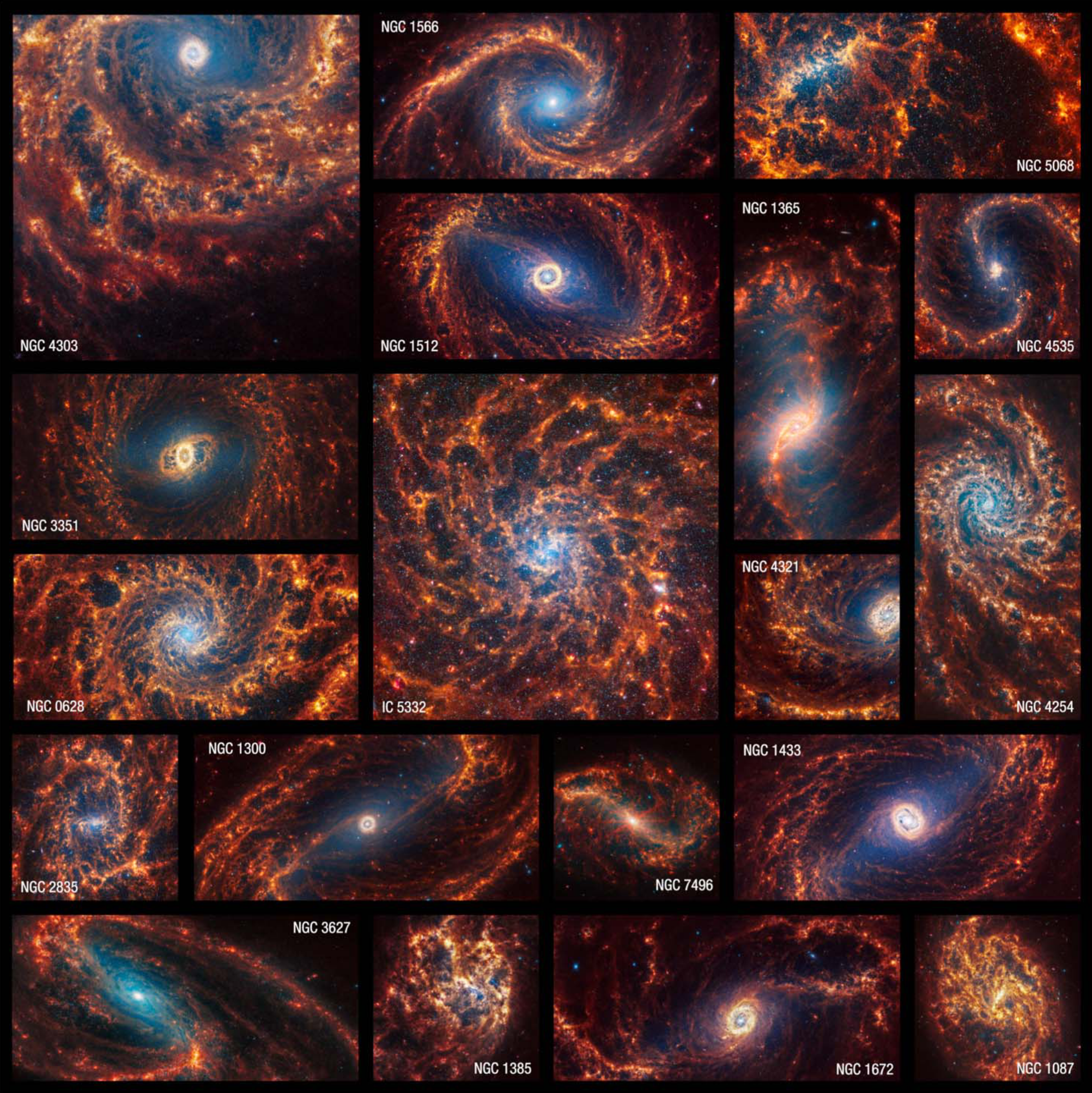 The PHANGS-JWST Cycle 1 Treasury.  Credit: Williams et al. (2024, ApJS, 273, 13).