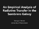 An Empirical Analysis of Radiative Transfer in the Sombrero Galaxy icon
