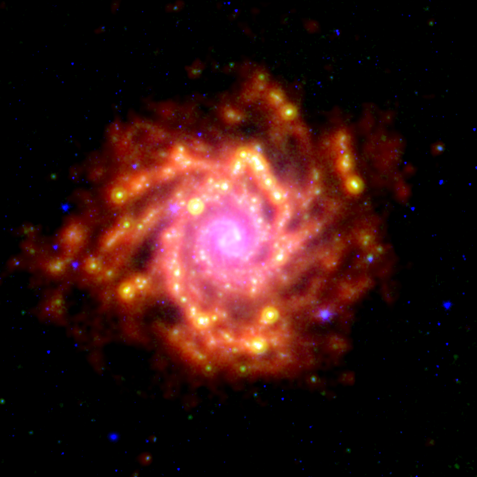 M74 (NGC 628) as seen in infrared emission