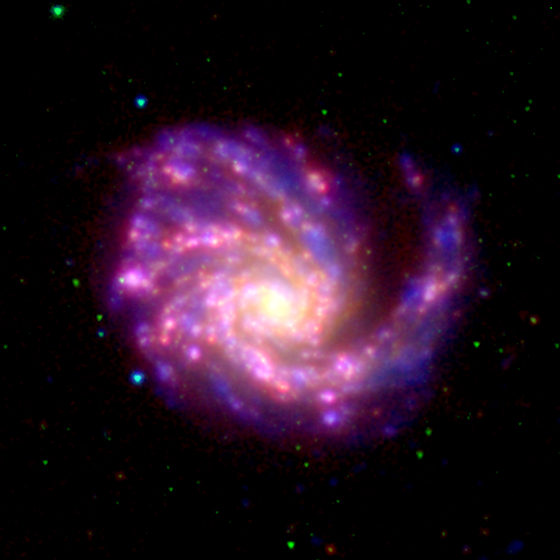 M99 (NGC 4254) as seen in ultraviolet and infrared emission